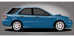 blue car 
