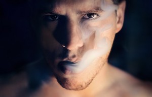 man smoking 